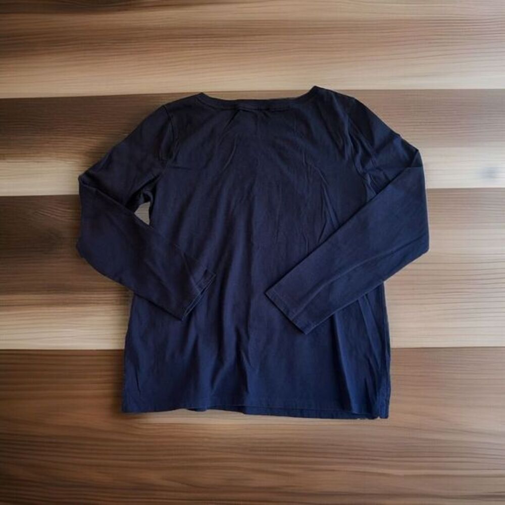 Talbots‎ Long Sleeve Shirt, Navy, Size Medium Polar Bears with delicate beading. - Picture 2 of 7